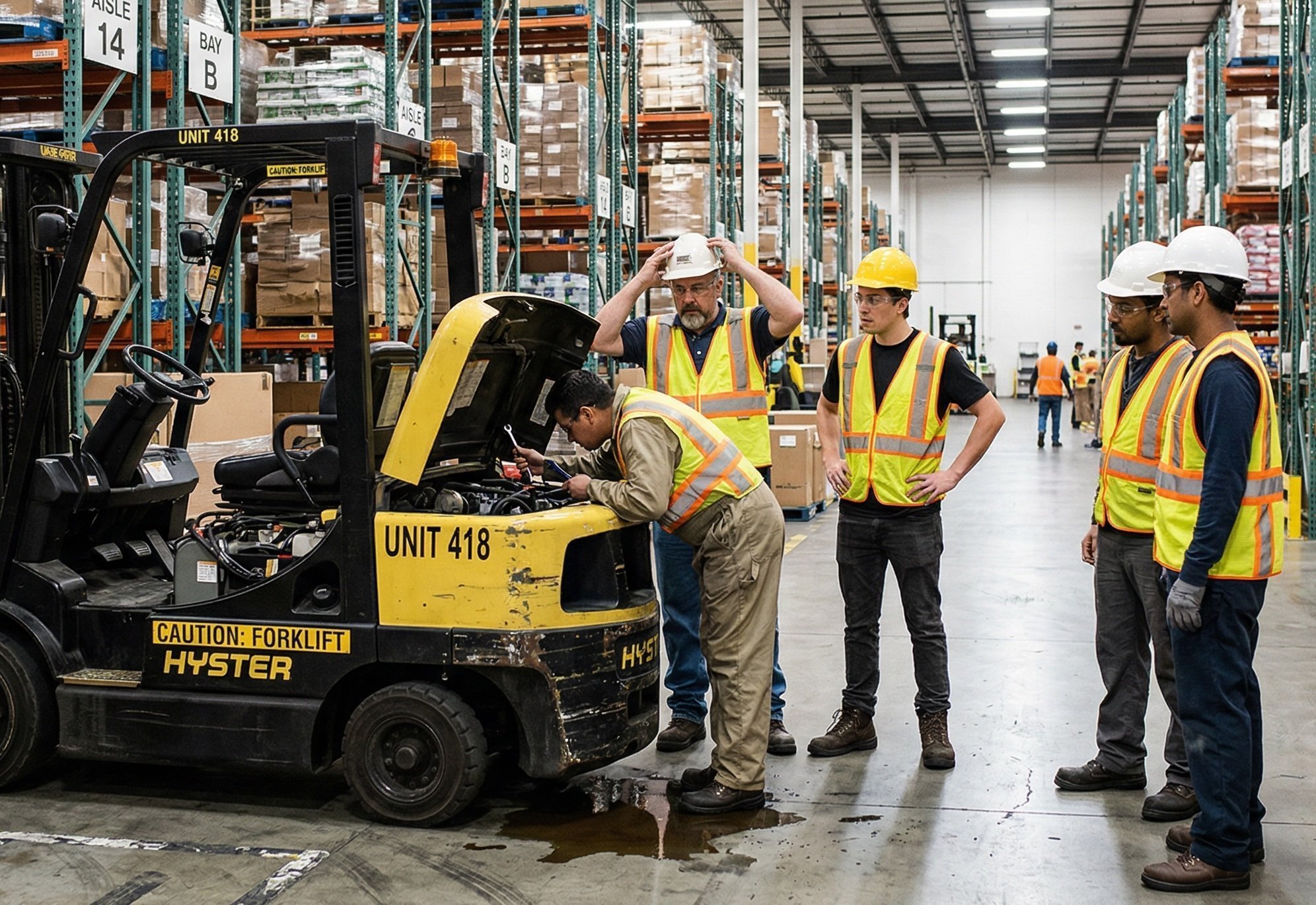 una carretilla al final de su ciclo